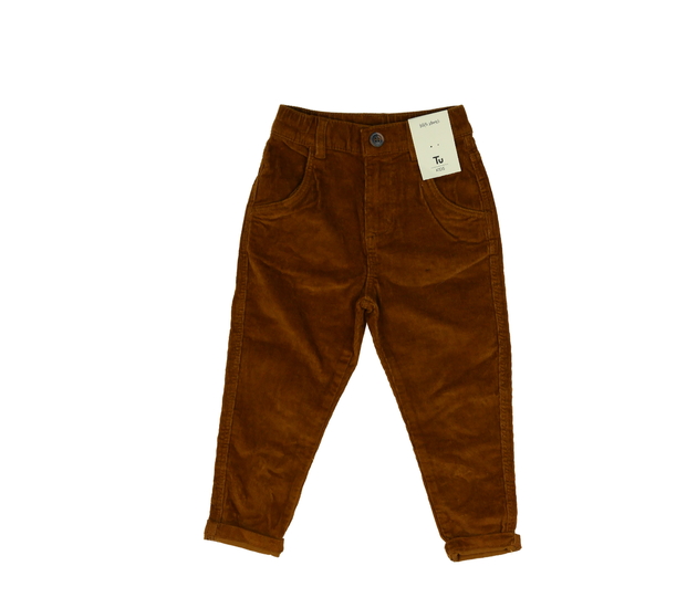 Nové hnědé manšestrové kalhoty Tu