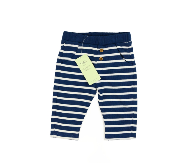 Nové modro-bílé pruhované tepláky M&S