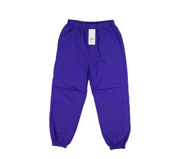 Nové fialové šusťákové kalhoty s podšívkou