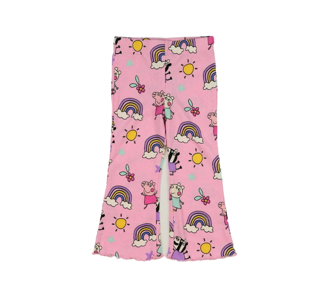 Růžové zvonové legíny Prasátko Pepa Primark 