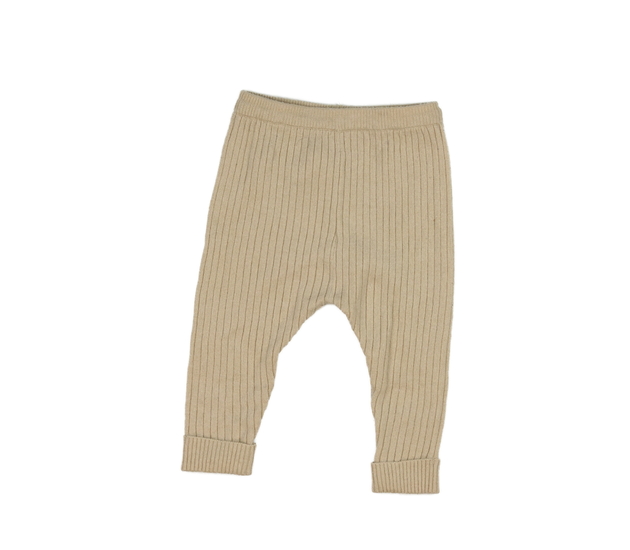 Hnědé žebrované teplejší legíny Nutmeg