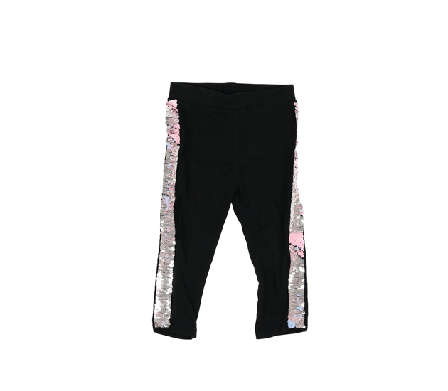 Černé legíny s flitrovými pruhy 
