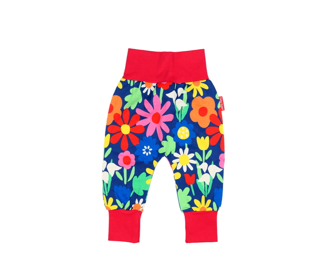 Květinové legíny s vysokým pasem