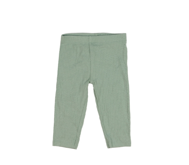 Zelené žebrované legíny Nutmeg