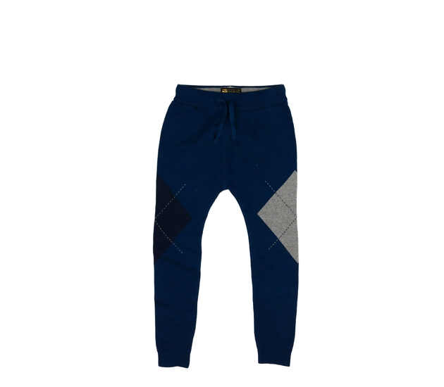 Modrošedé pletené kalhoty Next