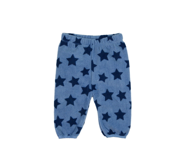 Modré teplé tepláčky s hvězdami 