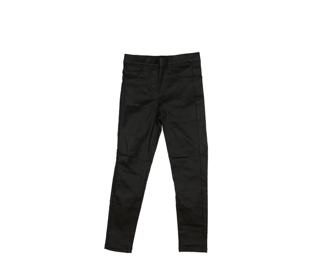 Černé koženkové džegíny Next