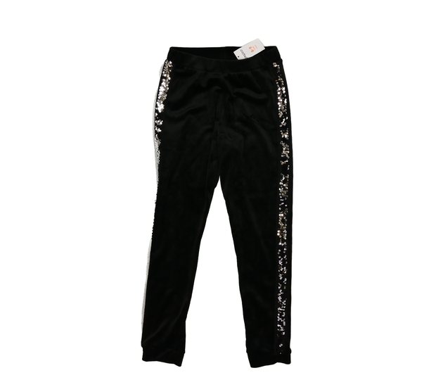 Nové černé semišové legíny s flitry na bocích