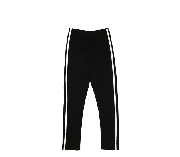 Černé slabé tepláčky s bílým pruhem 