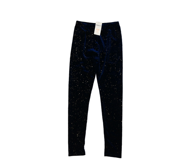 Nové tmavě modré lesklé legíny 