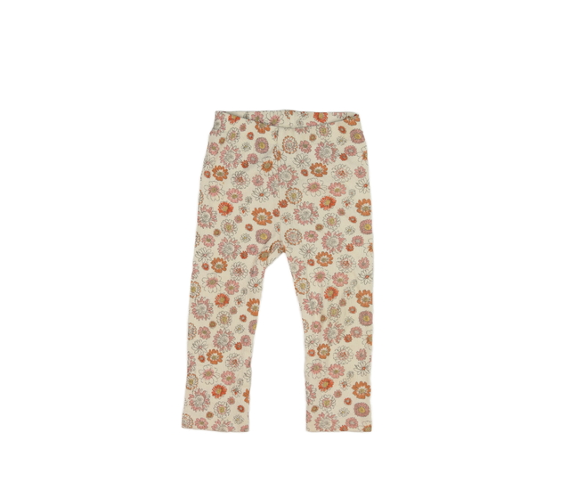 Krémové květinové legíny Nutmeg