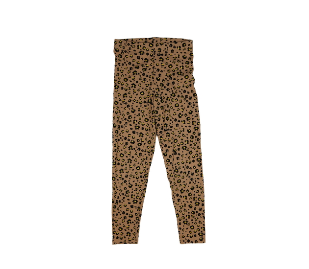 Hnědé vzorované legíny 