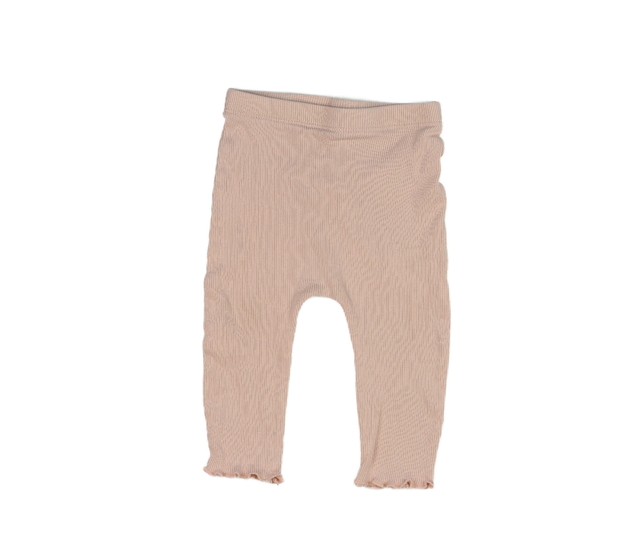 Růžové žebrované legíny 