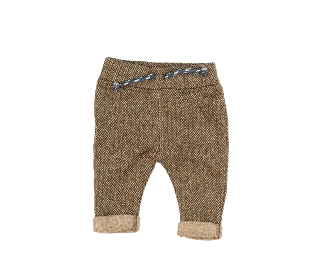 Hnědé vzorované tepláky Nutmeg