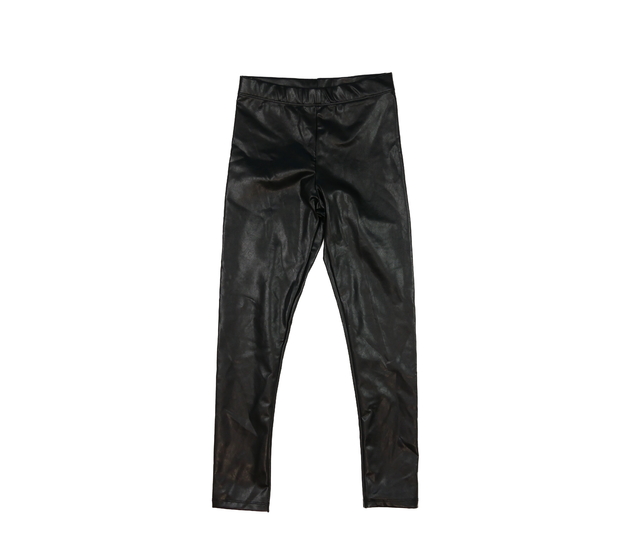 Černé koženkové legíny H&M