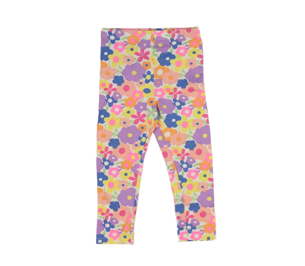 Bílé barevně květinové legíny Primark 