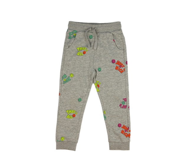 Šedé tepláky s barevnými nápisy George