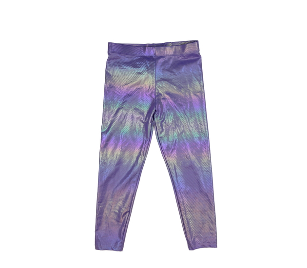 Fialové metalické legíny Disney George