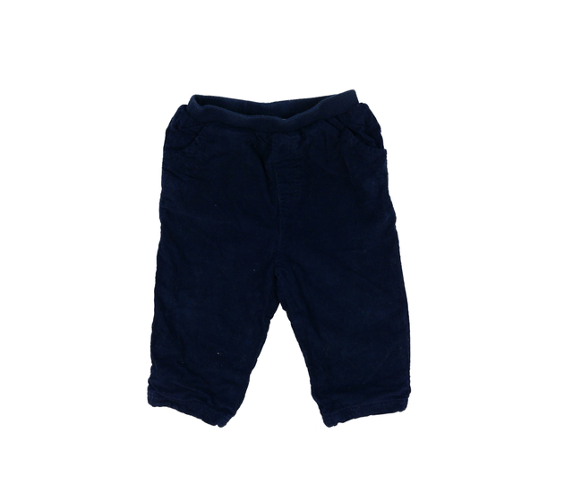 Modré manšestrové kalhoty s podšívkou