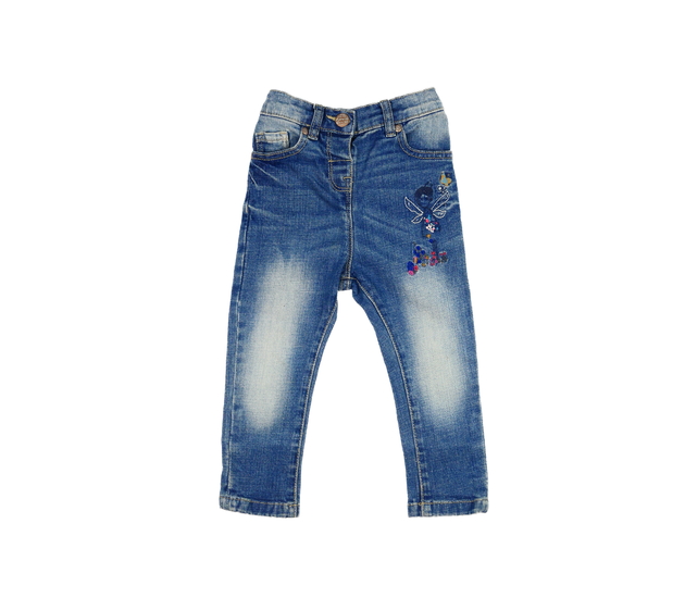 Světle modré rifle s vílou Next