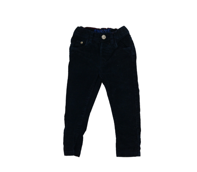 Modré manšestrové kalhoty Next