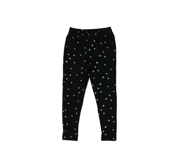 Černé legíny s vločkami 