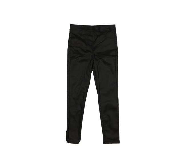 Černé koženkové džegíny Next