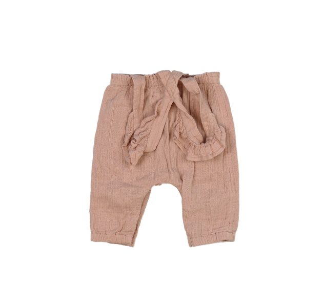 Růžové kalhoty se šly a podšívkou Tu 