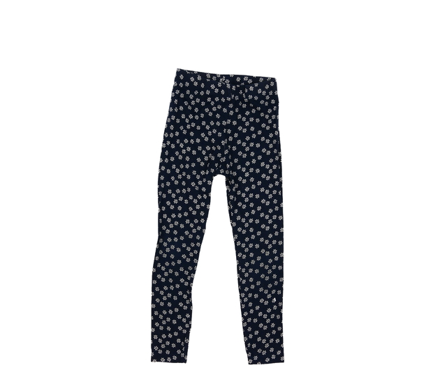 Modré květinové legíny