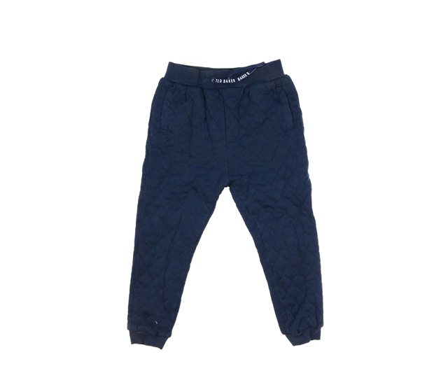 Tmavě modré prošívané zimní tepláky Baker