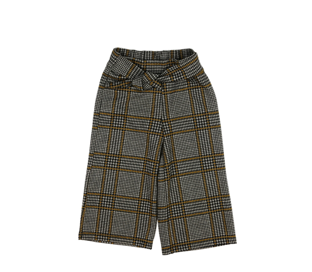 Kostkované širší společenské kalhoty F&F