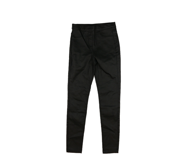 Černé koženkové džegíny Next