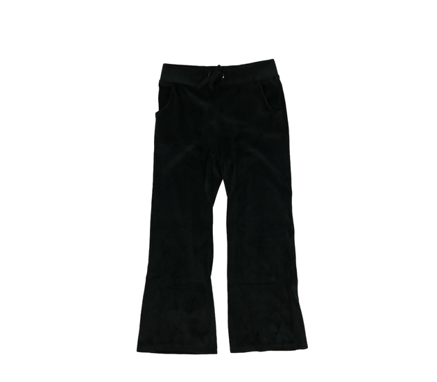 Černé zvonové semišové tepláky F&F