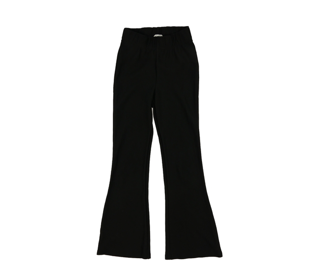 Černé žebrované zvonové legíny Primark 