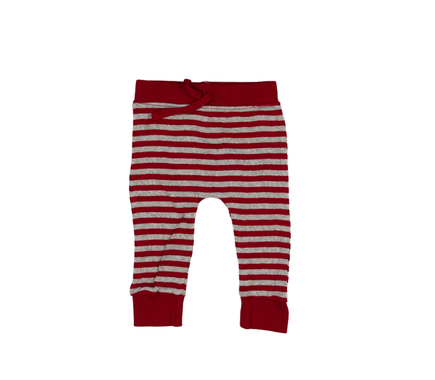 Červeno-šedé pruhované legíny George