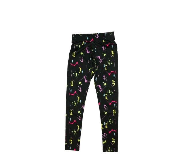 Černé vzorované sportovní legíny 