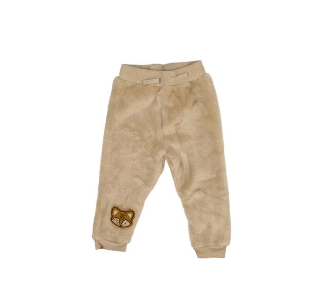 Hnědé chlupaté tepláky 