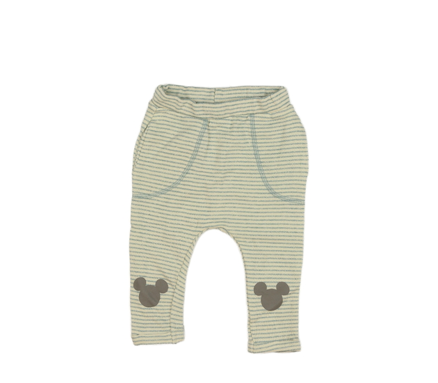 Krémové legíny s modrými pruhy Mickey George