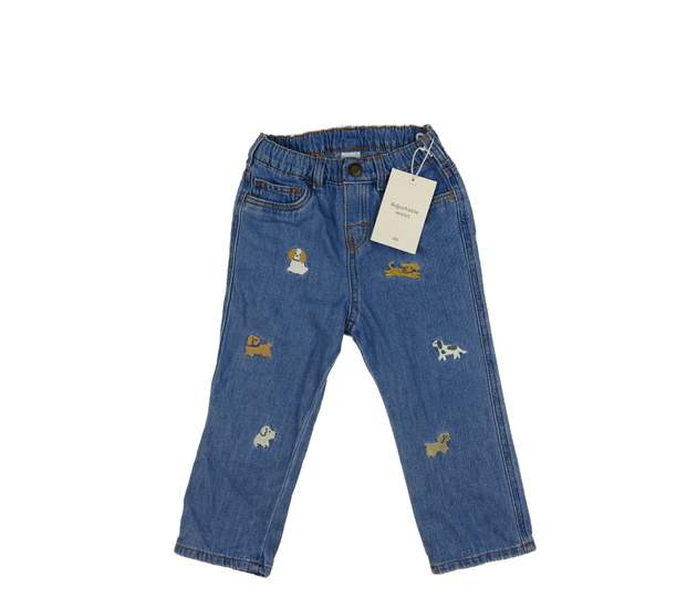 Nové modré rifle s pejsky H&M