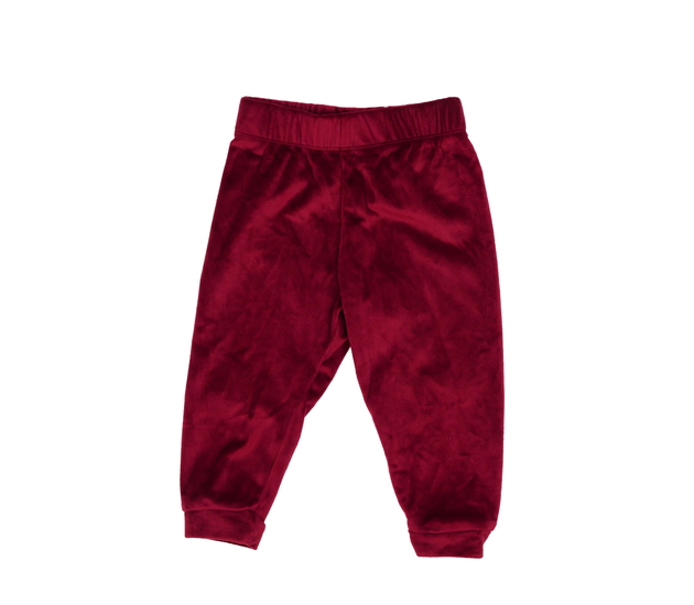 Červené semišové tepláčky 