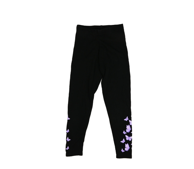 Černé vyteplené legíny s motýlky Primark 