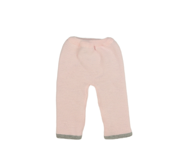 Růžové teplé pletené legíny 