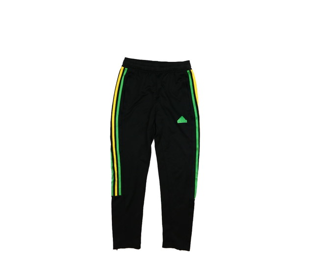 Černé sportovní tepláky s barevnými pruhy Adidas