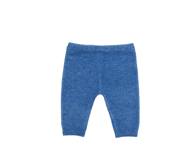 Modré pletené legíny Nutmeg