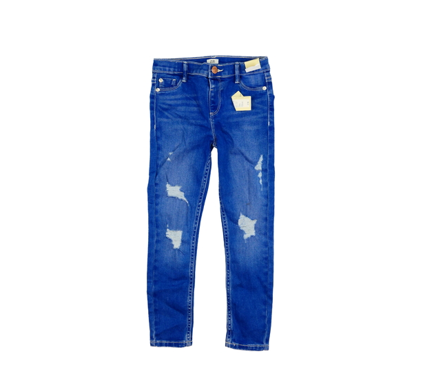 Nové modré trhané rifle River Island 