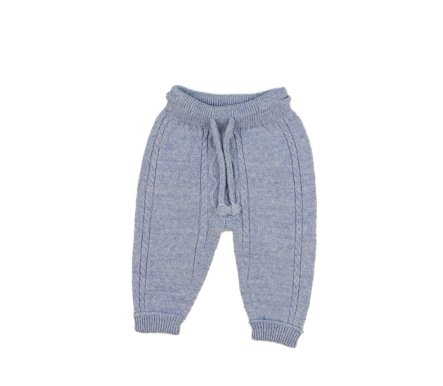 Modré pletené tepláčky 