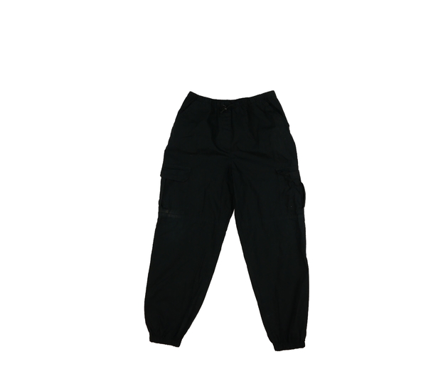 Černé široké kapsáčové kalhoty 