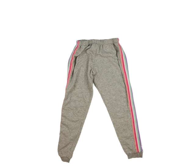 Šedé melírované tepláky s barevnými pruhy George