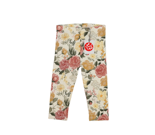 Nové krémové květinové legíny Tu 