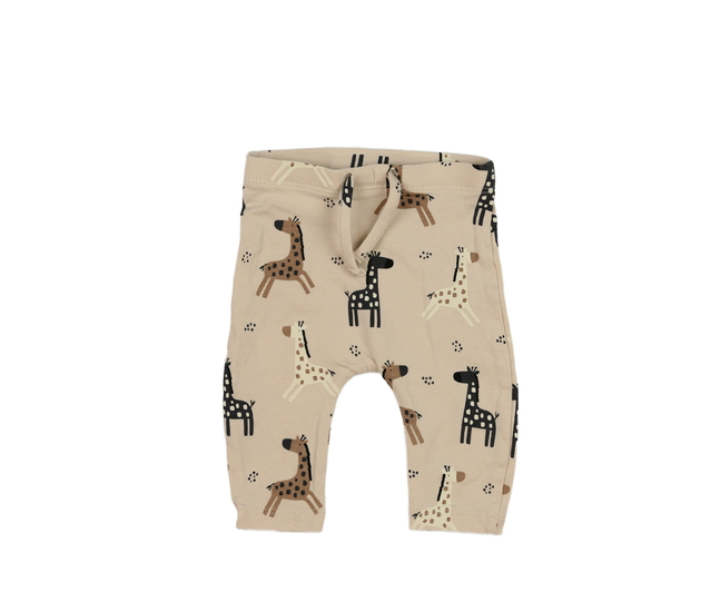 Hnědé legíny se žirafami 